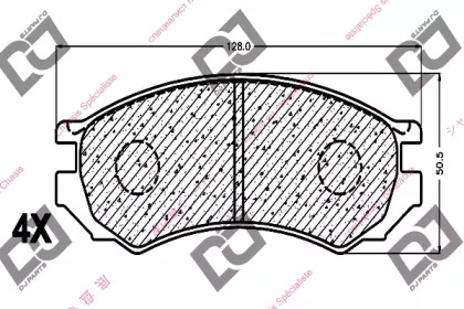 Комплект тормозных колодок DJ PARTS BP1017